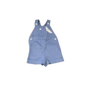 Vintage Izod Lacoste Shortalls Overalls Blue Baby Boy Size 2T.